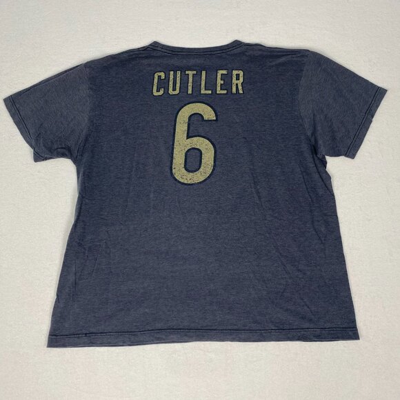 NFL Team Apparel Chicago Bears Cutler Graphic Navy Blue Tee Size XL - Picture 6 of 8